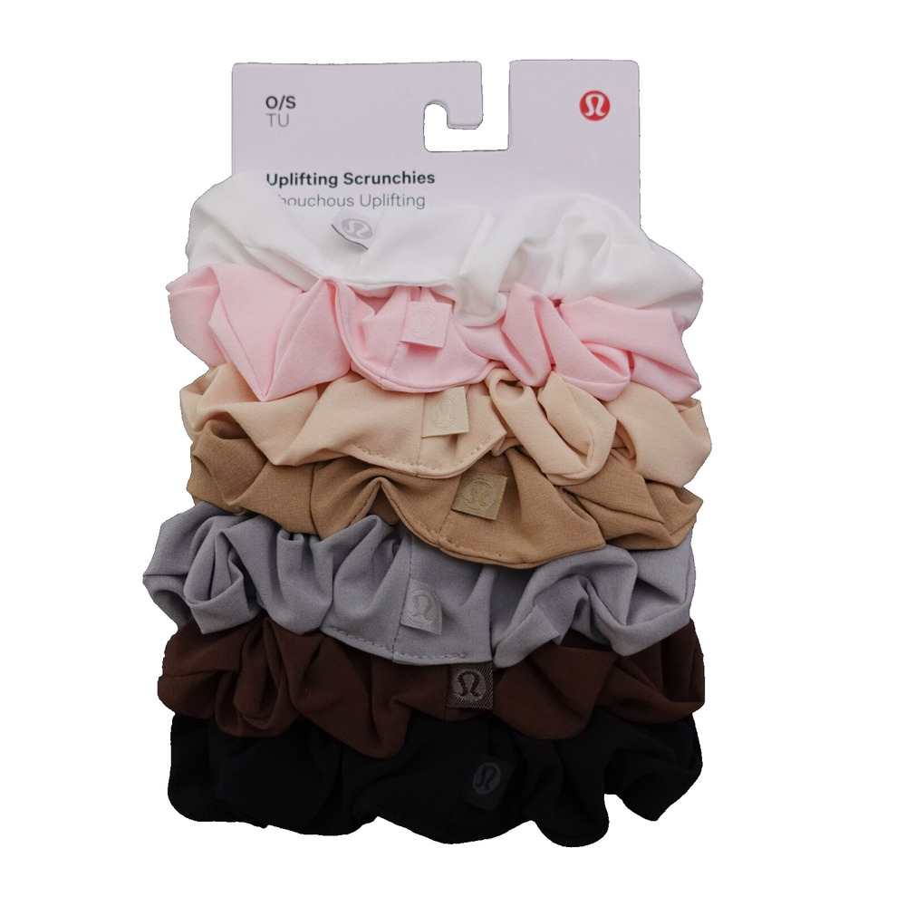 New Lululemon Uplifting Scrunchies 7 Pack One Size BGLW/STLD
